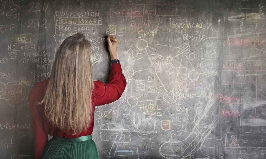 Test di Wais: una ragazza alla lavagna